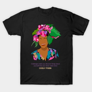 Cicely Tyson with Floral Hat T-Shirt